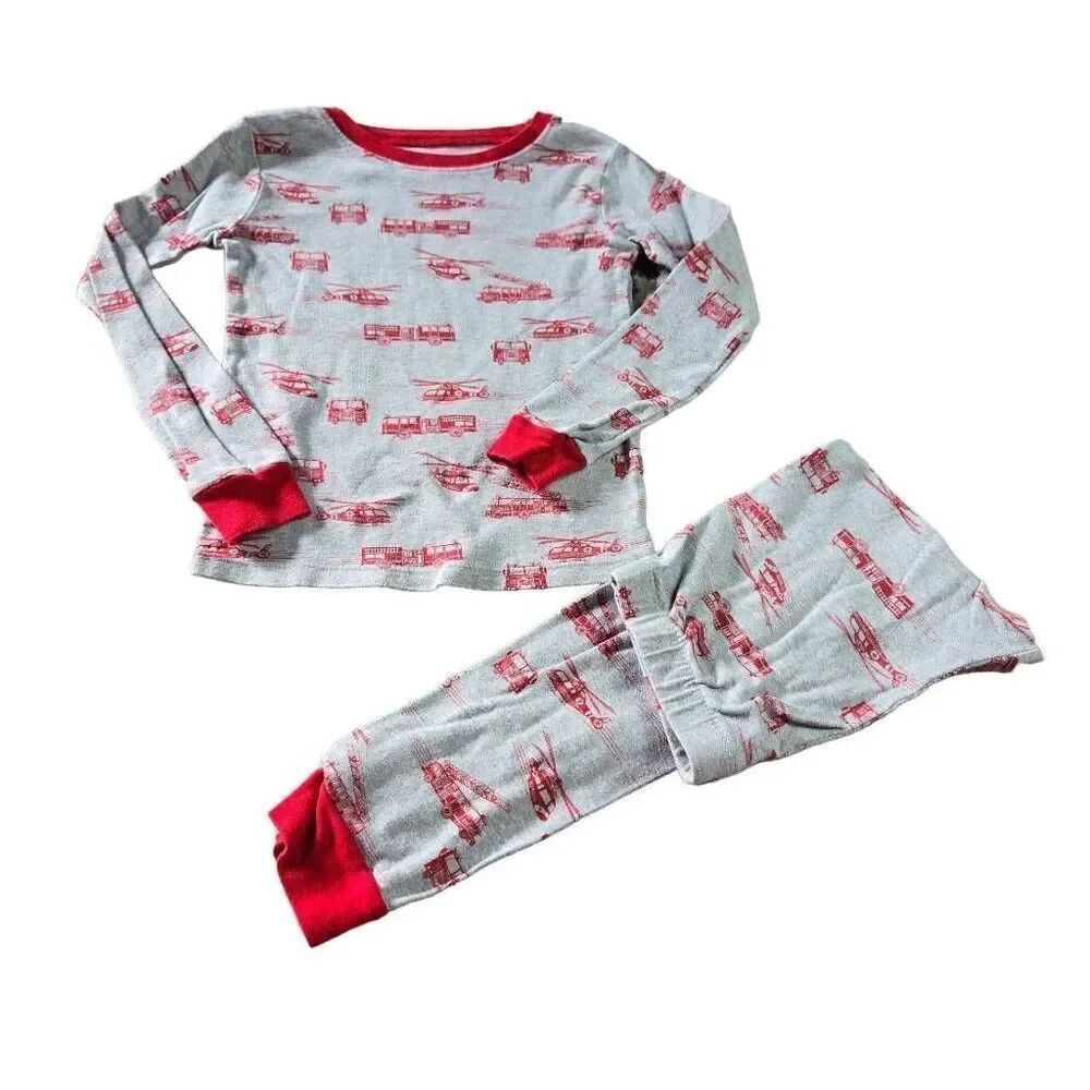 Members Mark firetruck Pajamas snug fit 5/6